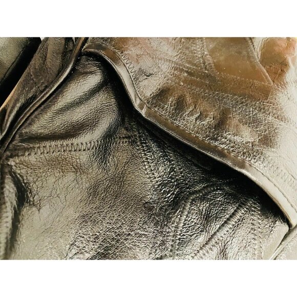 Vintage Comfort Gary Backpack Black Pear Shaped Saddle Crossbody Bag Handbag - Picture 5 of 8